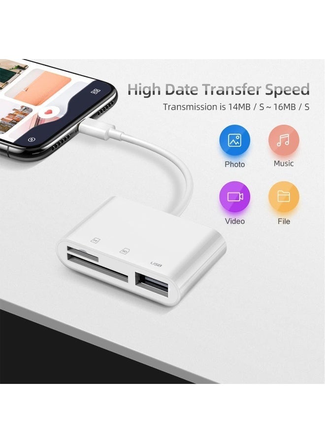 M.A&F's USB-C SD/TF MicroSD + USB 2.0 Card Reader, 3-in-1 Type C Memory Card Adapter for iPhone 17 Pro Max, 2022-2016 MacBook Pro 15/16, M1 M2 Mac Air/iPad Pro, for Samsung Galaxy, for Google Pixel - Image 2